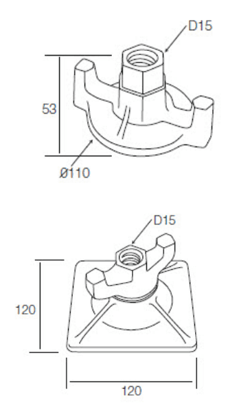 HT Thru Tie Fixed Nut Washer image